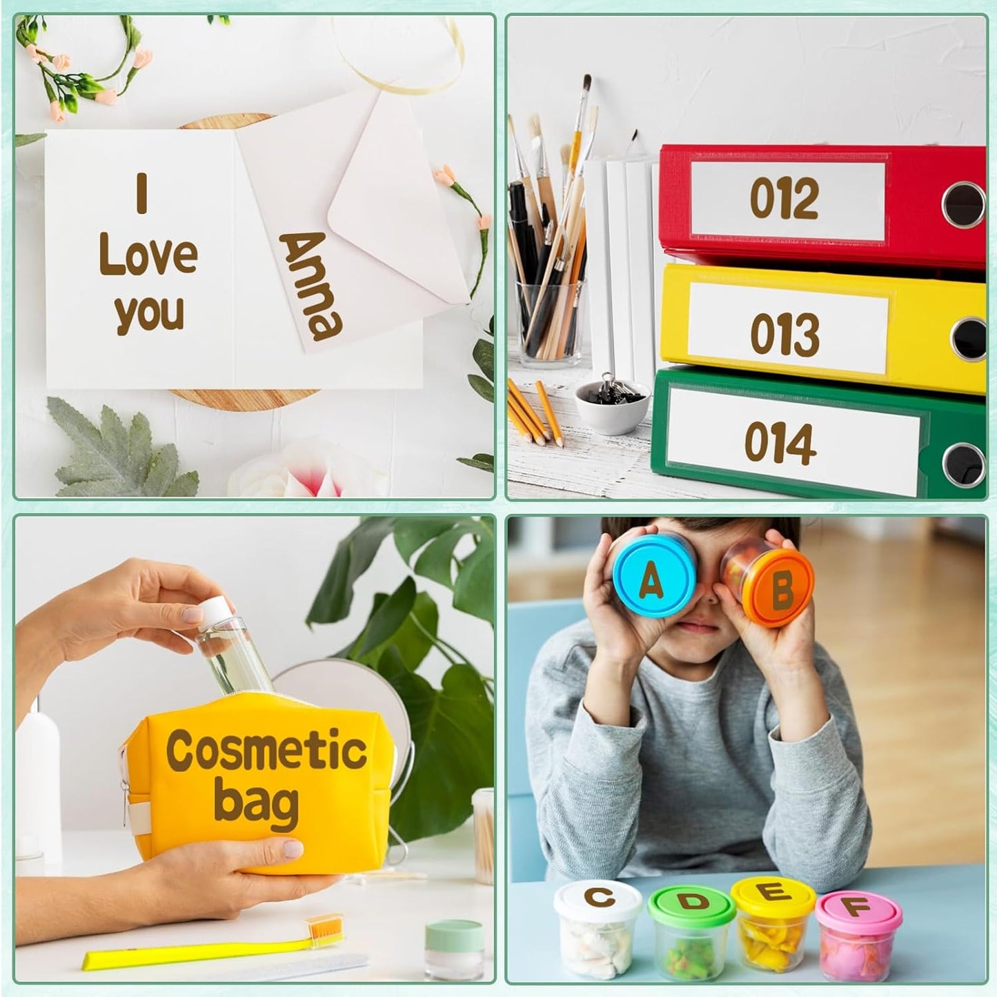 Alphabet Stickers - 1'' Inch Brown Letter Stickers, Self-Adhesive, Vinyl, Mailbox Numbers, for Bulletin Boards, Classroom, Home Decor