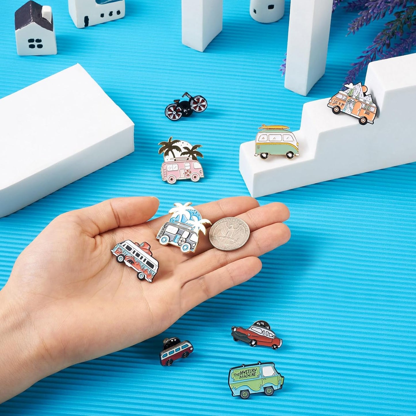 Mixed Enamel Pins for Backpacks, Beadthoven Cute Enamel Brooch Pins Set, Funny Backpack Pins, Aesthetic Lapel Badge Pins Bulk for DIY Clothes Accessories Holiday Gifts