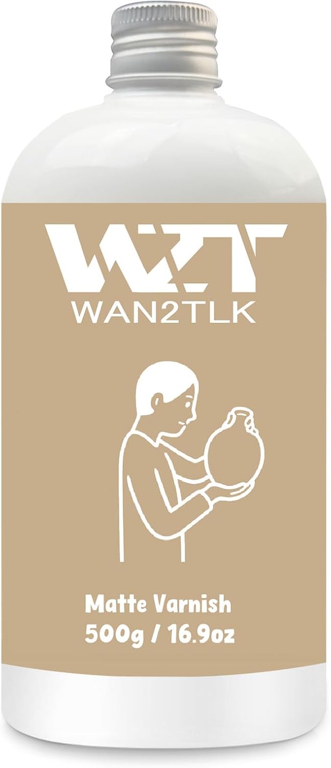 500ml Air Dry Clay Glaze, Clear Clay Varnish for Air Dry Clay Pottery, Waterproof and Scratch Resistant, Design for Air Dry Clay (Matte Varnish)