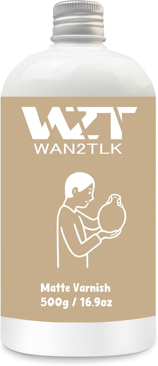 500ml Air Dry Clay Glaze, Clear Clay Varnish for Air Dry Clay Pottery, Waterproof and Scratch Resistant, Design for Air Dry Clay (Matte Varnish)