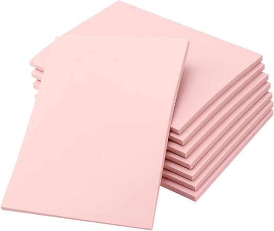 8PCS 8 x 6 Inches Pink Rubber Carving Block, Soft Rubber Stamp Carving Blocks, Rubber Linoleum Block for Craft, DIY