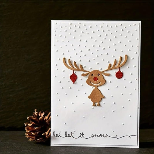 Lapoo Festivals Metal Cutting Die for Scrapbooking - Durable, Cut Stencils for DIY Scrapbook Photo Album Decorative Paper Card, Card Making Supplies, Embossing (Fawn Face 2.9 x 2.3 in)