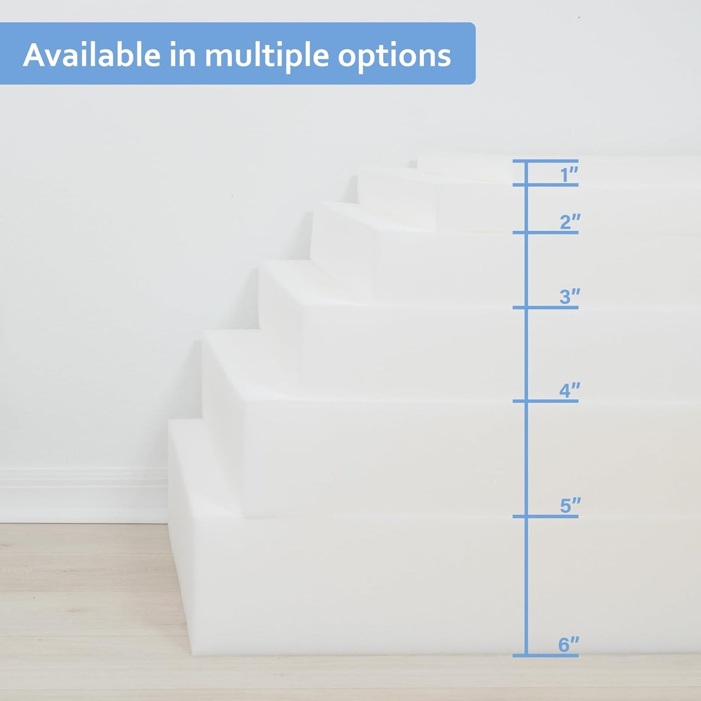 GoTo Foam 3" Height x 30" Width x 72" Length 35ILD (Semi-Firm) Upholstery Cushion Made in USA