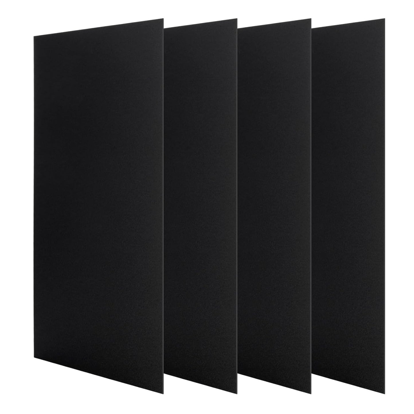 4PCS 6 x 12 x 1/25 (0.04”) Inch Anodized Aluminum Sheet, Black Aluminum Engraving Blanks, 1MM Thin Metal Plates for Laser Engraving, Crafting, DIY, House Decoration