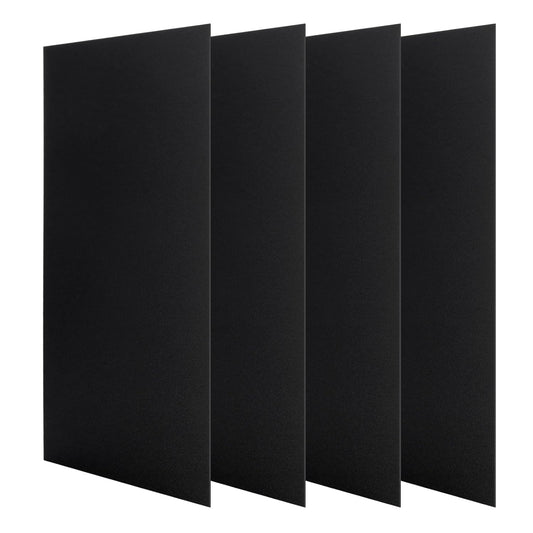 4PCS 6 x 12 x 1/25 (0.04”) Inch Anodized Aluminum Sheet, Black Aluminum Engraving Blanks, 1MM Thin Metal Plates for Laser Engraving, Crafting, DIY, House Decoration