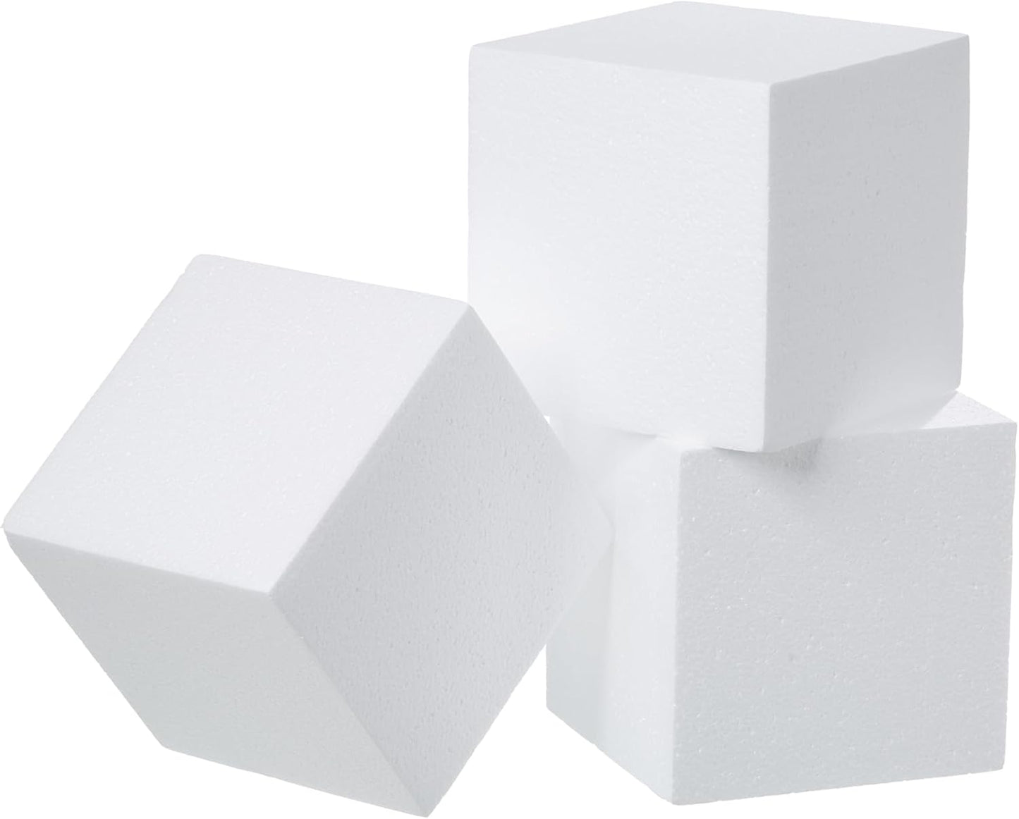 Crafare 3 Pack Craft Foam Blocks 5x5x5 Inch Polystyrene Square Foam Cubes for Arts School Projects Sculptures Floral Arrangements Modeling and Centerpieces
