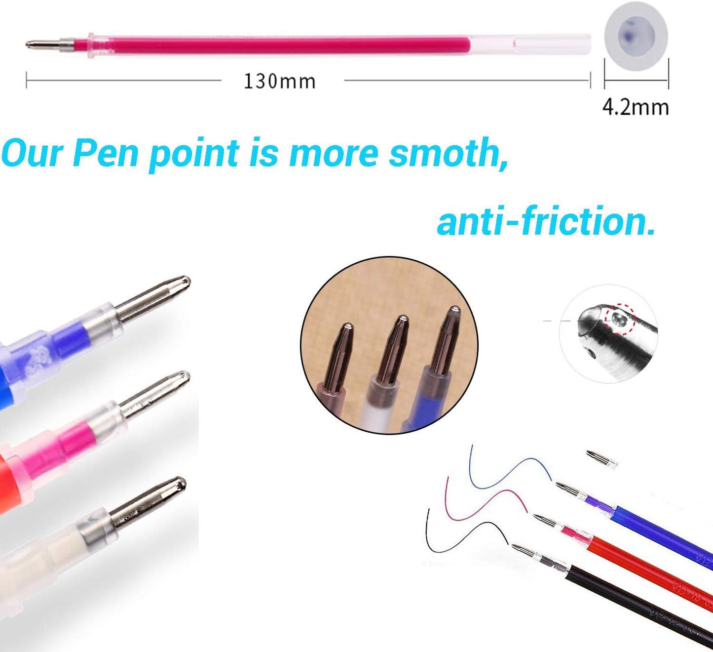 Heat Erasable Fabric Marking Pens with 28 Refills for Tailors Sewing, and Quilting Dressmaking, 4 Colors Heat Erase Pens for Fabrics.