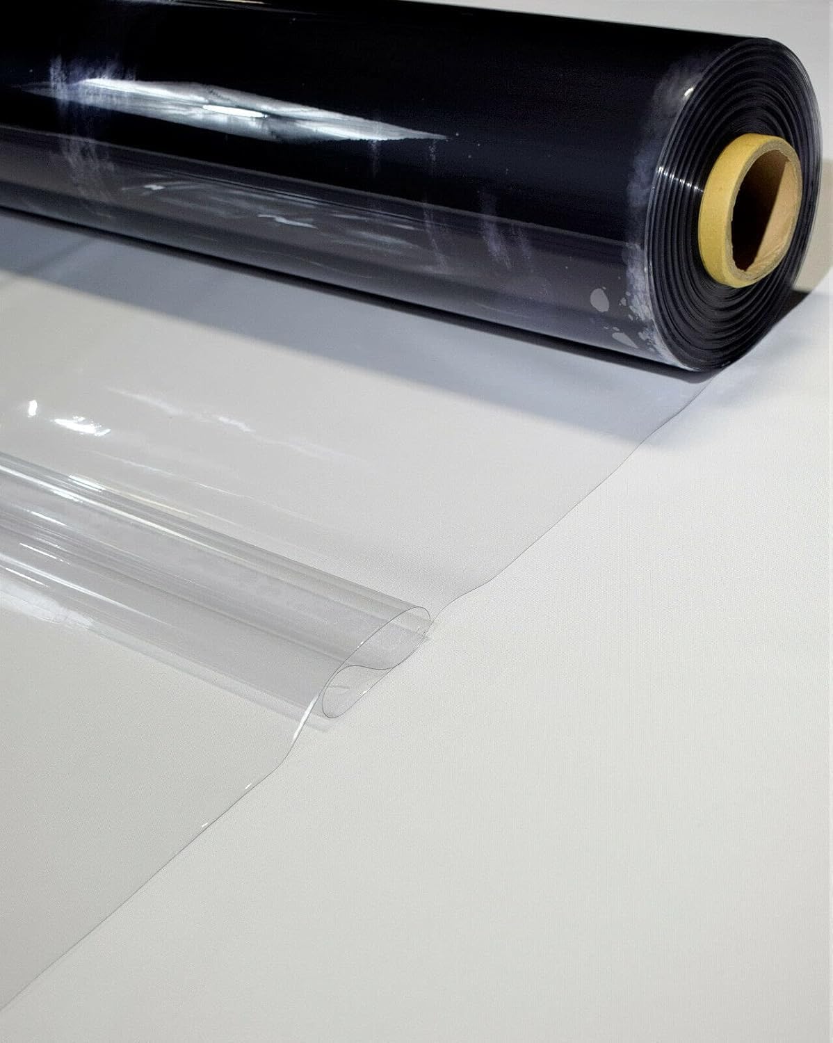 Metro Screenworks Fire Retardant Clear Vinyl Roll (Partial) - Clear Marine Vinyl 20 Gauge Sheet - 72-in x 30 Yards - Double Polished Heavy Duty Plastic Sheeting - Windows, Boats, Greenhouse, & More