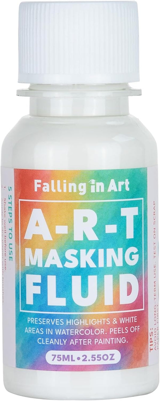 Falling in Art Watercolor Medium, Art Masking Fluid for Watercolor Painting and Art Projects 75ml