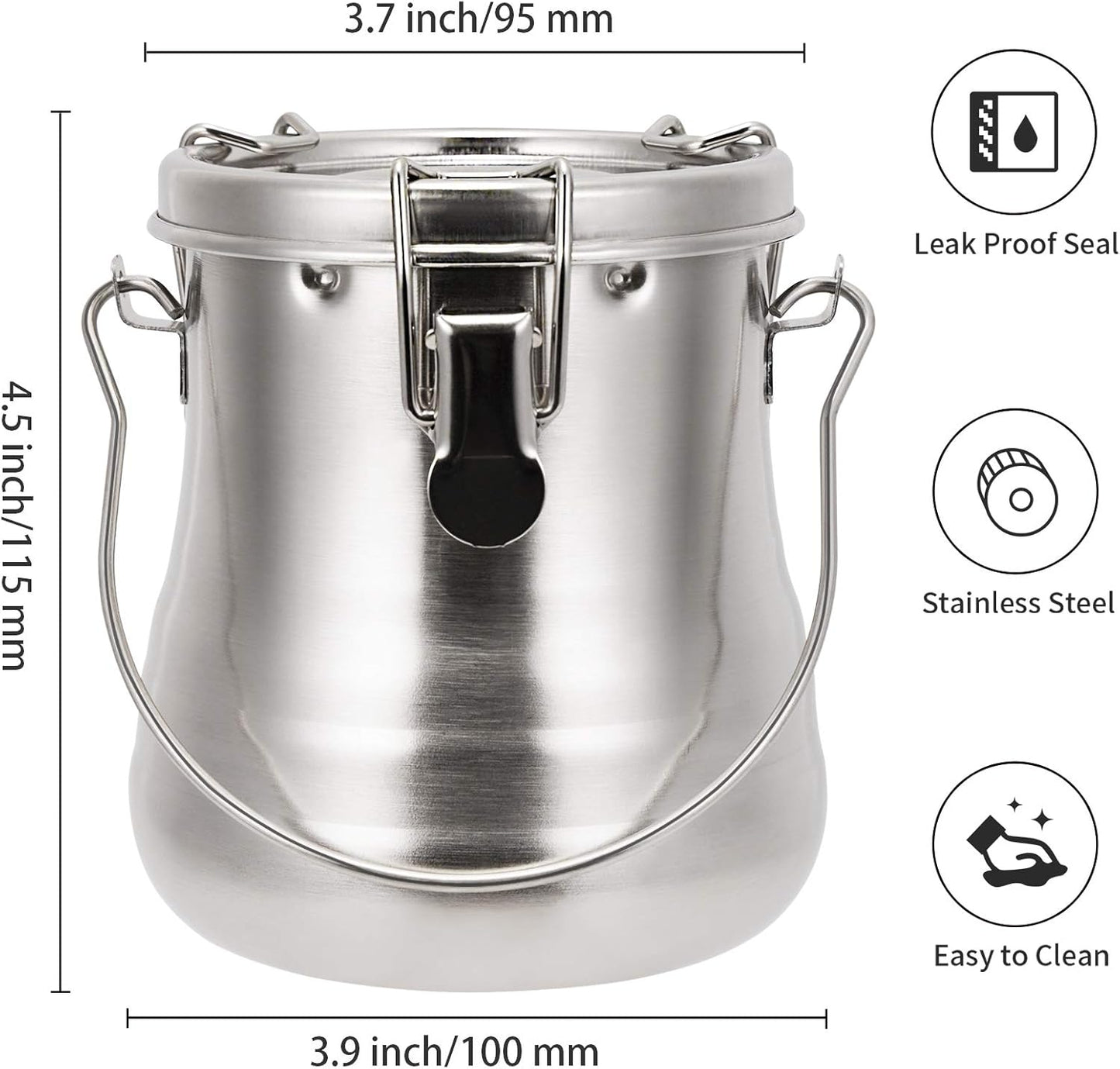 MyLifeUNIT Paint Brush Cleaner, Airtight Stainless Steel Brush Holder for Painting, 25 oz/Large