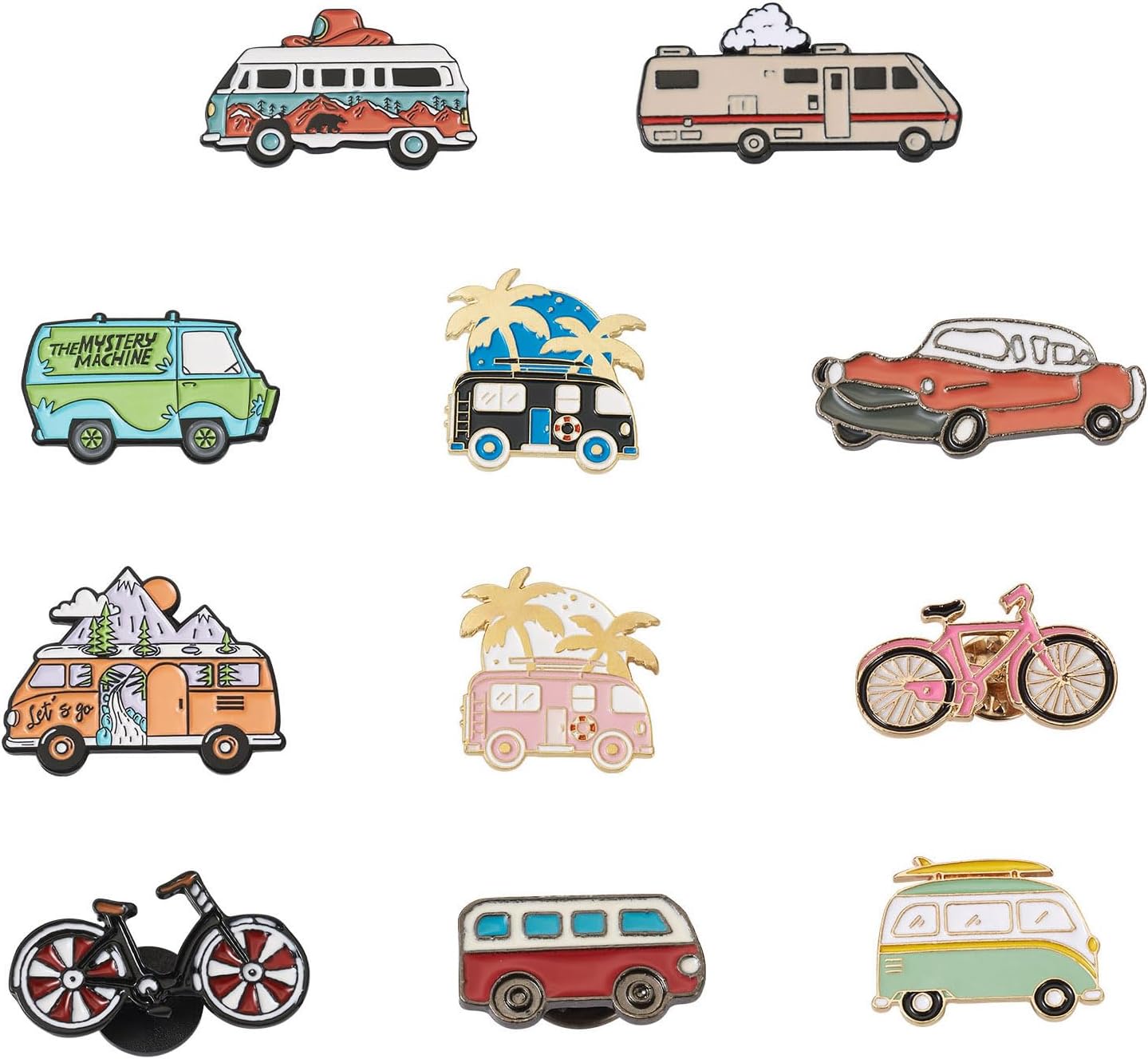 Mixed Enamel Pins for Backpacks, Beadthoven Cute Enamel Brooch Pins Set, Funny Backpack Pins, Aesthetic Lapel Badge Pins Bulk for DIY Clothes Accessories Holiday Gifts
