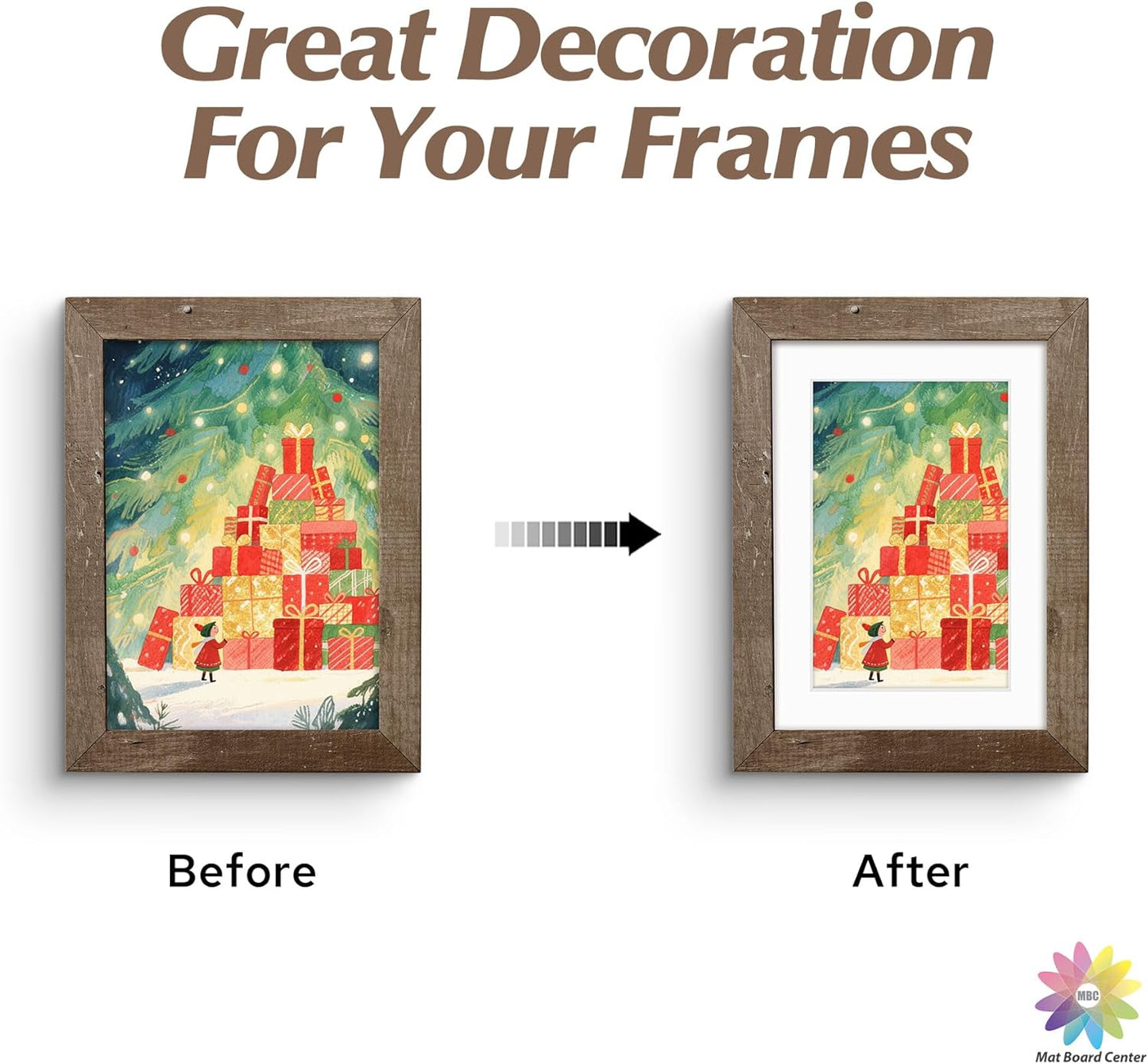 Mat Board Center, 5x7 White Mats for 4x6 Pictures - Acid Free, 4-ply Thickness, White Core, Bevel Cut - for Artworks, Photos, Framing - Pack of 12