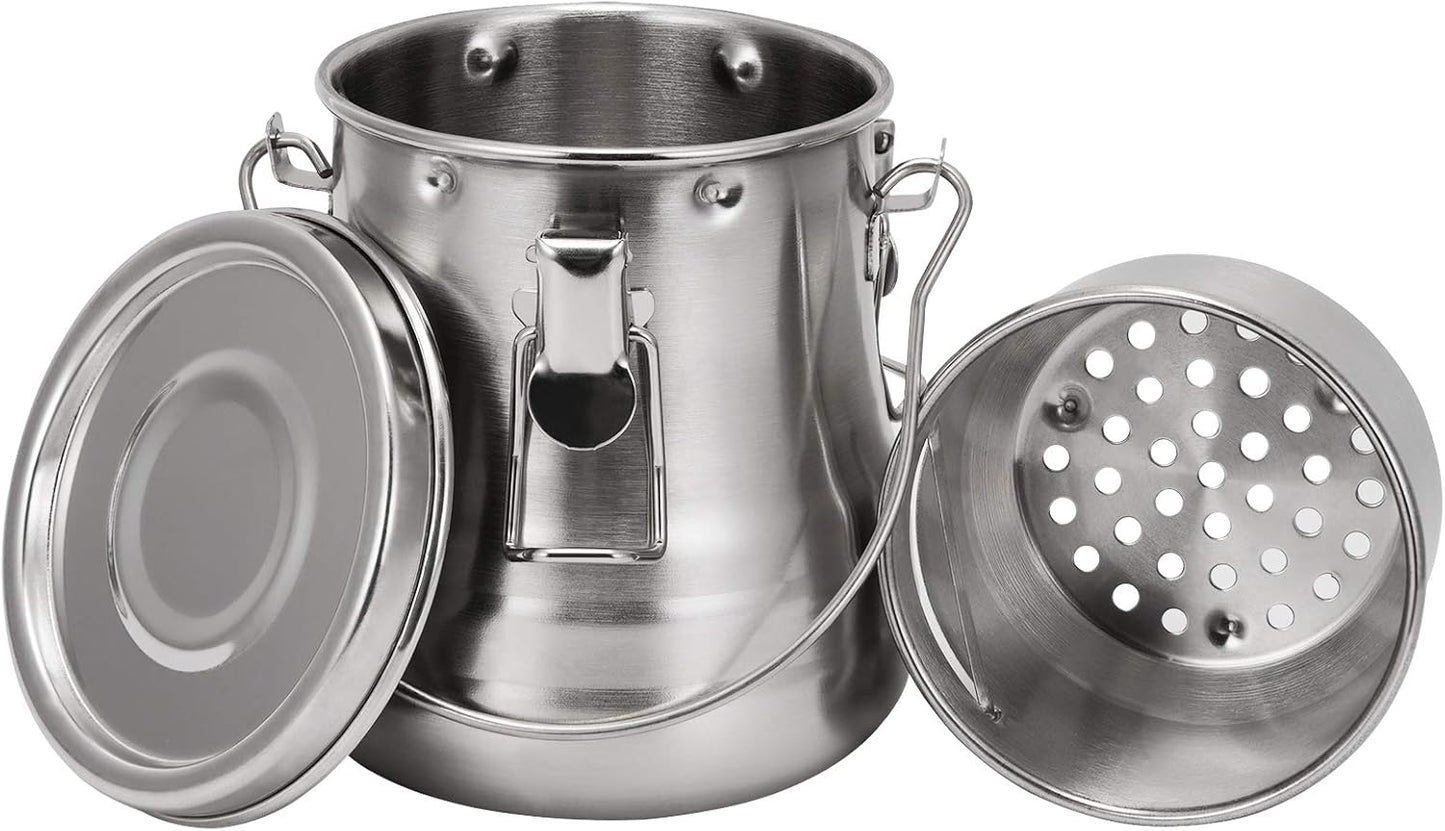 MyLifeUNIT Paint Brush Cleaner, Airtight Stainless Steel Brush Holder for Painting, 25 oz/Large