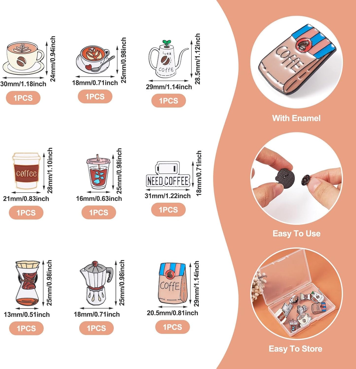 Mixed Enamel Pins for Backpacks, Beadthoven Cute Enamel Brooch Pins Set, Funny Backpack Pins, Aesthetic Lapel Badge Pins Bulk for DIY Clothes Accessories Holiday Gifts