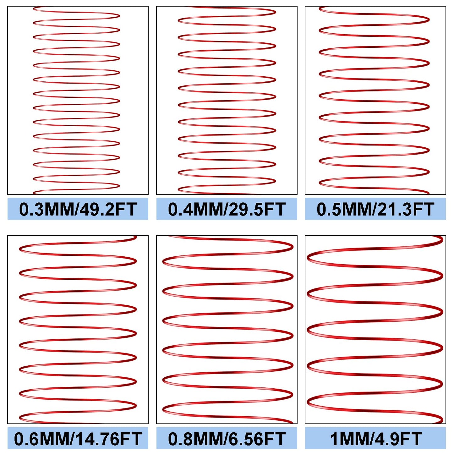 6 Rolls Copper Jewelry Wire, 5 Assorted Colors 0.4 mm Dia. Beading Wire for Jewelry Making Bracelet Earrings Rings Necklaces Flower Craft Projects