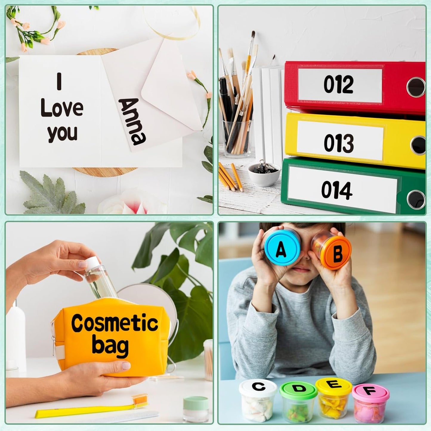 Alphabet Stickers, 1''Inch 12 Sheets Black Letter Stickers, Self Adhesive Vinyl Mailbox Numbers, Self Adhesive Letters for Bulletin Boards, Classroom, Home Decor