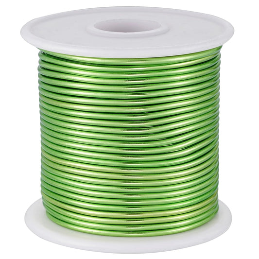 12 Gauge Light Green Aluminum Craft Wire (105FT) - Anodized for Jewelry Making, Beading Floral, Plant Gardening, Sculpting & Modeling Craft Wire (Light Green #8, 2mm)
