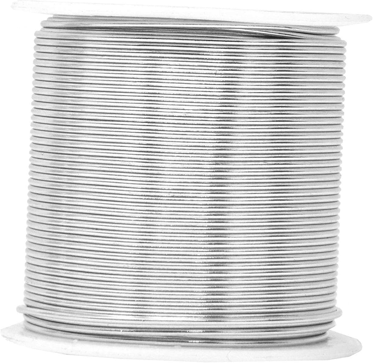 Mandala Crafts 18 Gauge Anodized Aluminum Craft Wire for Jewelry Making - 450 FT Colored Flexible Silver Combo Wire - Bendable for Bonsai Armature Crafting Sculpting