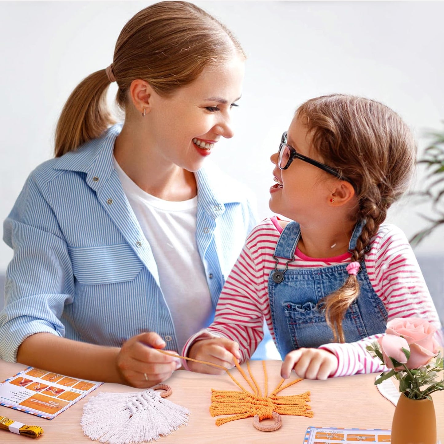 NEXBOX Macrame Kit for Kids & Adults Beginners, DIY Crafts for Girls Age 6-8 8-12 Year Old, Gifts Ideas for Birthday & Christmas - Colorful 3mm Cord