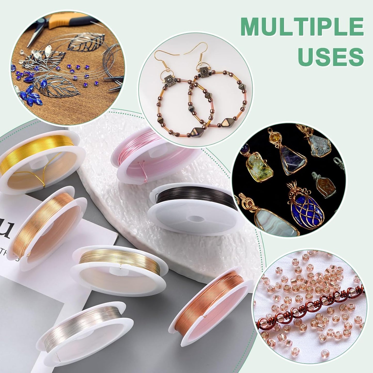 0.2 Mm/32 Gauge Copper Wire for Jewelry Making, 82FT Copper Beading Craft Wire for Jewelry/Weaving/DIY Crafting/Planting, Color-Retaining [25M, Gold Tone]