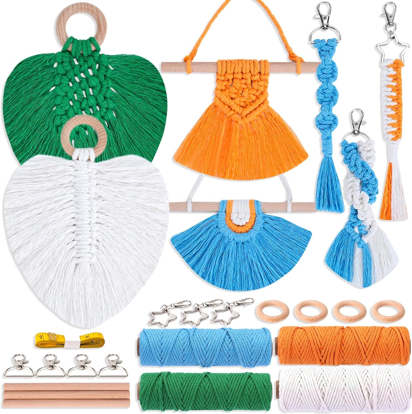 NEXBOX Macrame Kit for Kids & Adults Beginners, DIY Crafts for Girls Age 6-8 8-12 Year Old, Gifts Ideas for Birthday & Christmas - Colorful 3mm Cord