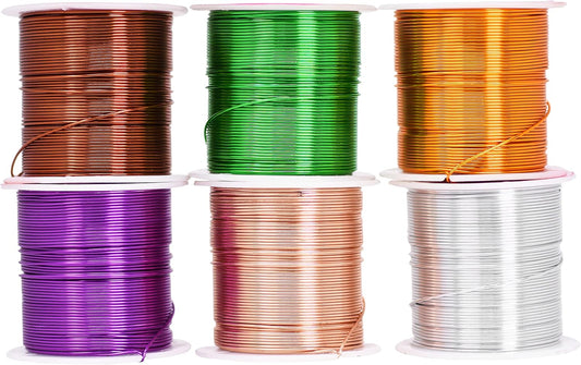 Mandala Crafts 22 Gauge Anodized Aluminum Craft Wire for Jewelry Making - 450 FT Colored Flexible Assorted Wire - Bendable for Bonsai Armature Crafting Sculpting