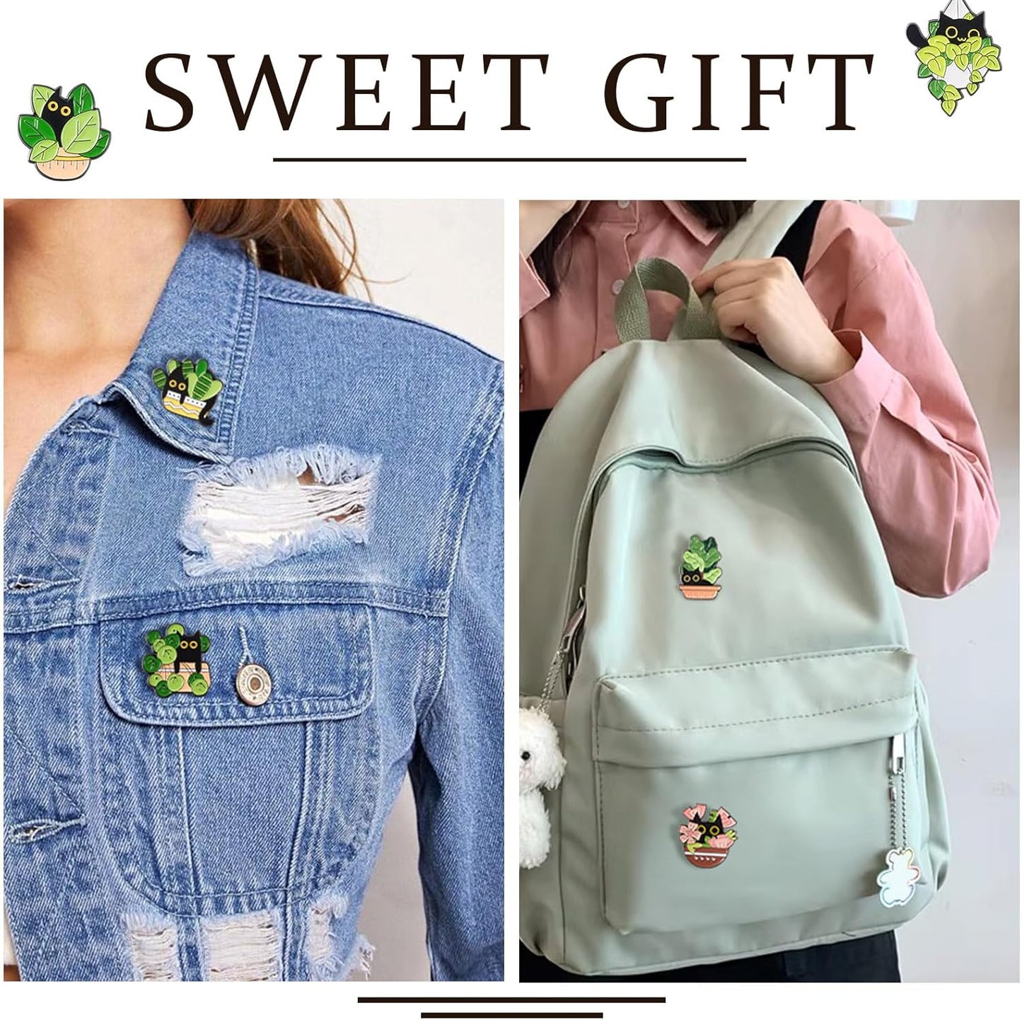 Mixed Enamel Pins for Backpacks, Beadthoven Cute Enamel Brooch Pins Set, Funny Backpack Pins, Aesthetic Lapel Badge Pins Bulk for DIY Clothes Accessories Holiday Gifts