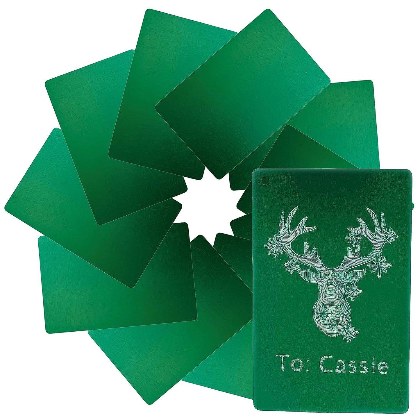 Metal Engraving Blanks for Etching w/Silhouette Cameo 4 Pro Plus, Brother Scan and Cut, Maker, Explore Air 2 or Laser Engraving Blanks - Anodized Aluminum Sheet Metal & Plates for Crafting- 10 Pack