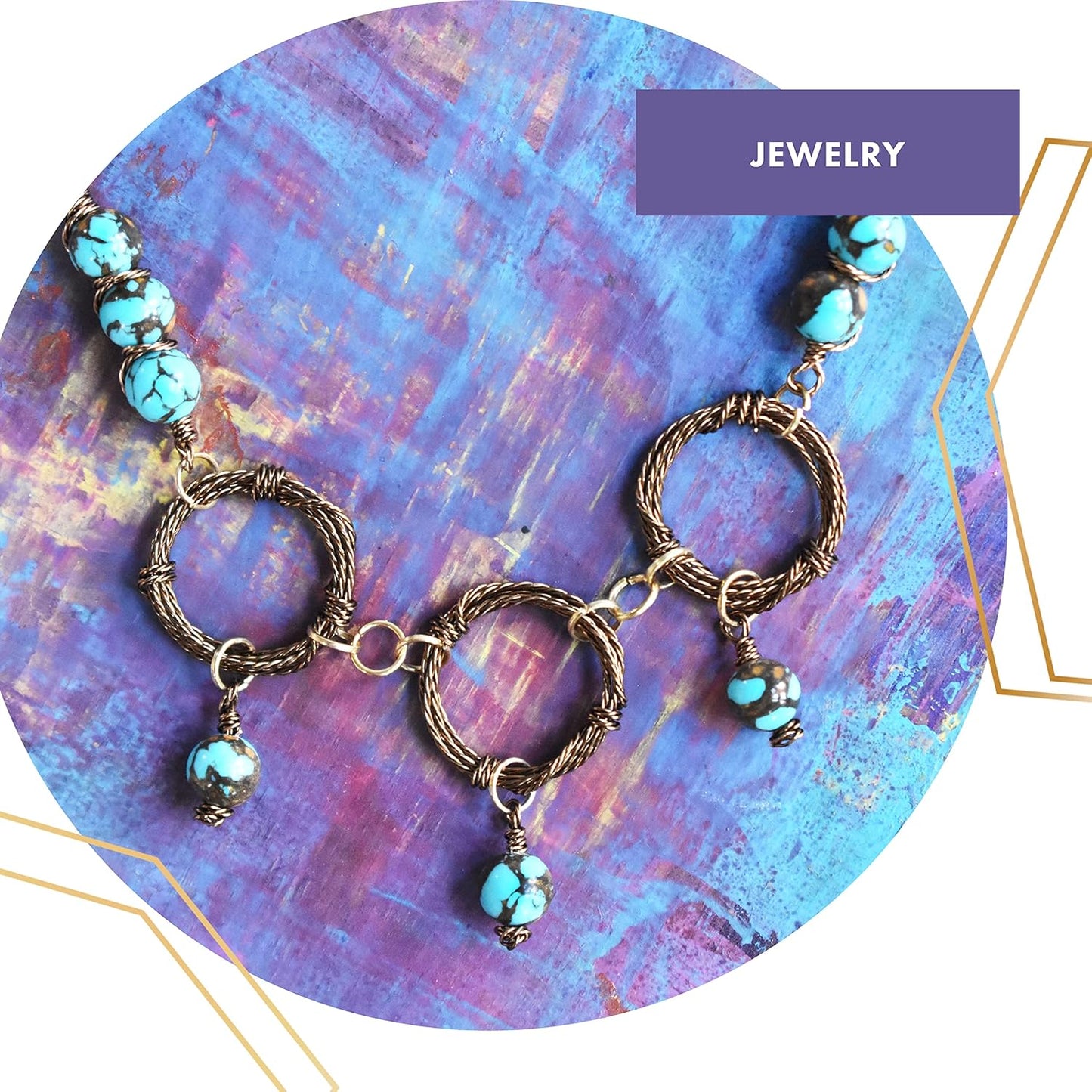 Artistic Wire, 22 Gauge / .64 mm Tarnish Resistant Colored Copper Craft Wire, Round Twist, Antique Brass Color, 8 yd / 7.31 m