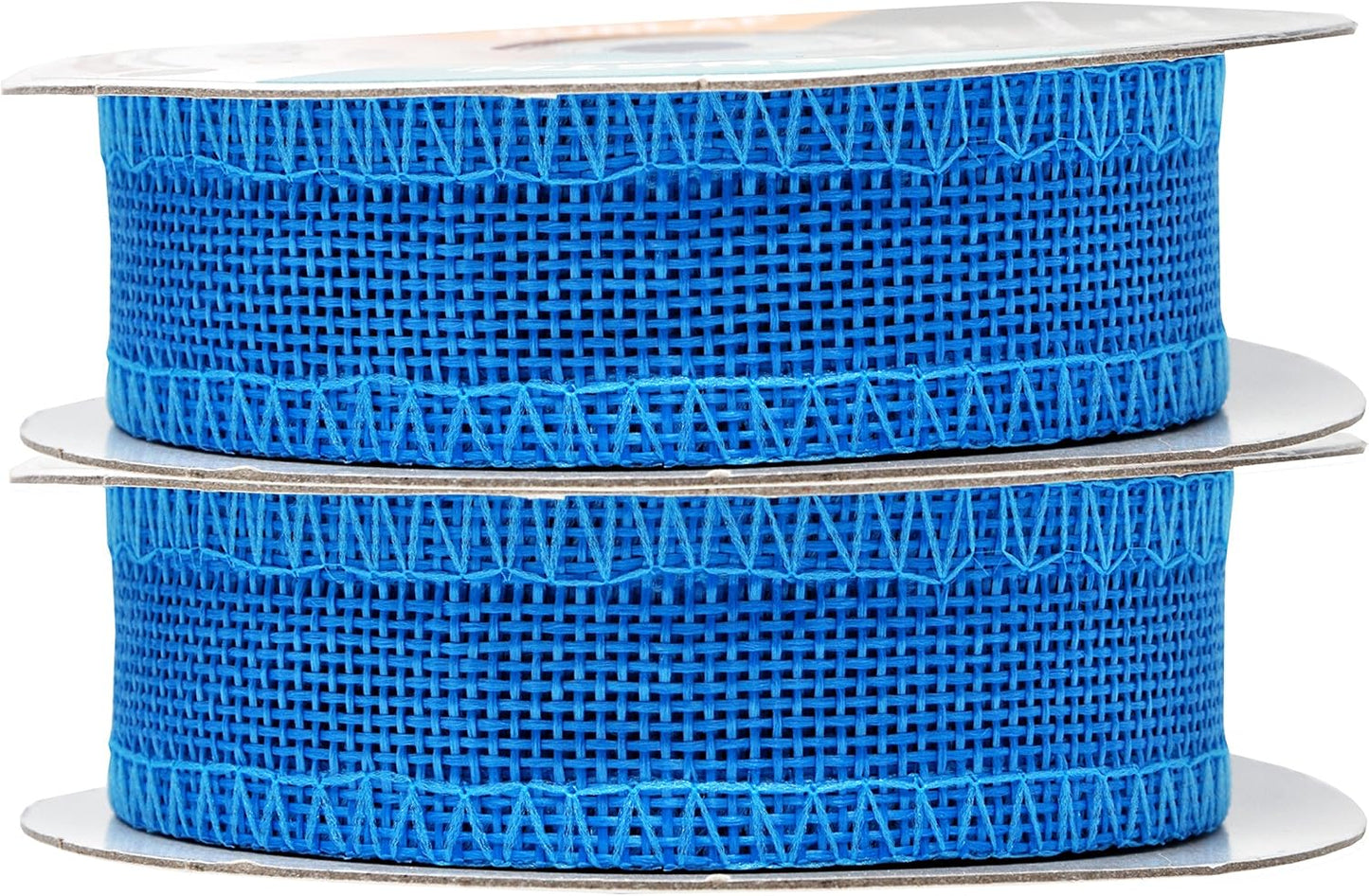 Mandala Crafts Sky Blue Burlap Ribbon 1 Inch Wide Jute Ribbons for Crafts - 20 Yds Roll Rustic Burlap Wrap Trim Ribbons for Wreaths Bows Wedding Party Decoration