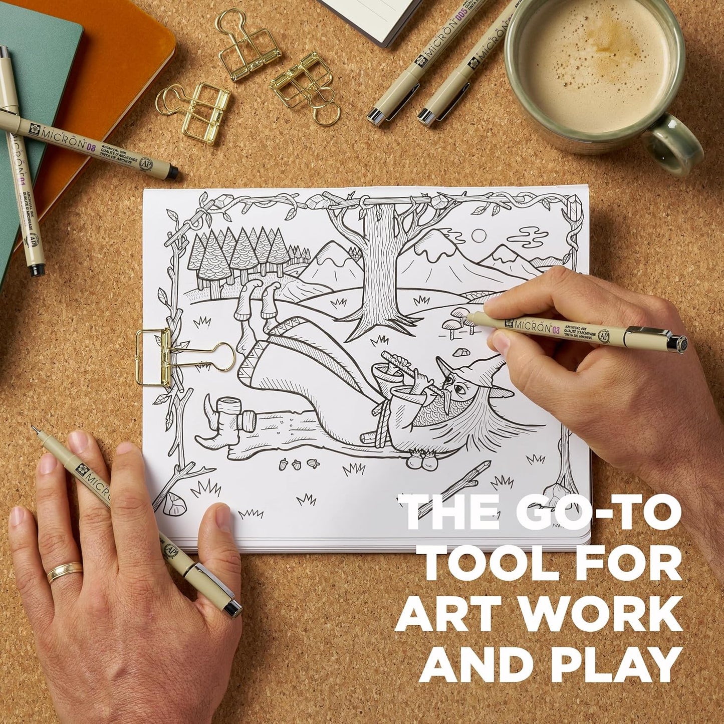 SAKURA Pigma Micron Fineliner Pens - Archival Black Ink Pens - Pens for Writing, Drawing, or Bullet Journaling - Assorted Point Sizes - 6 Pack